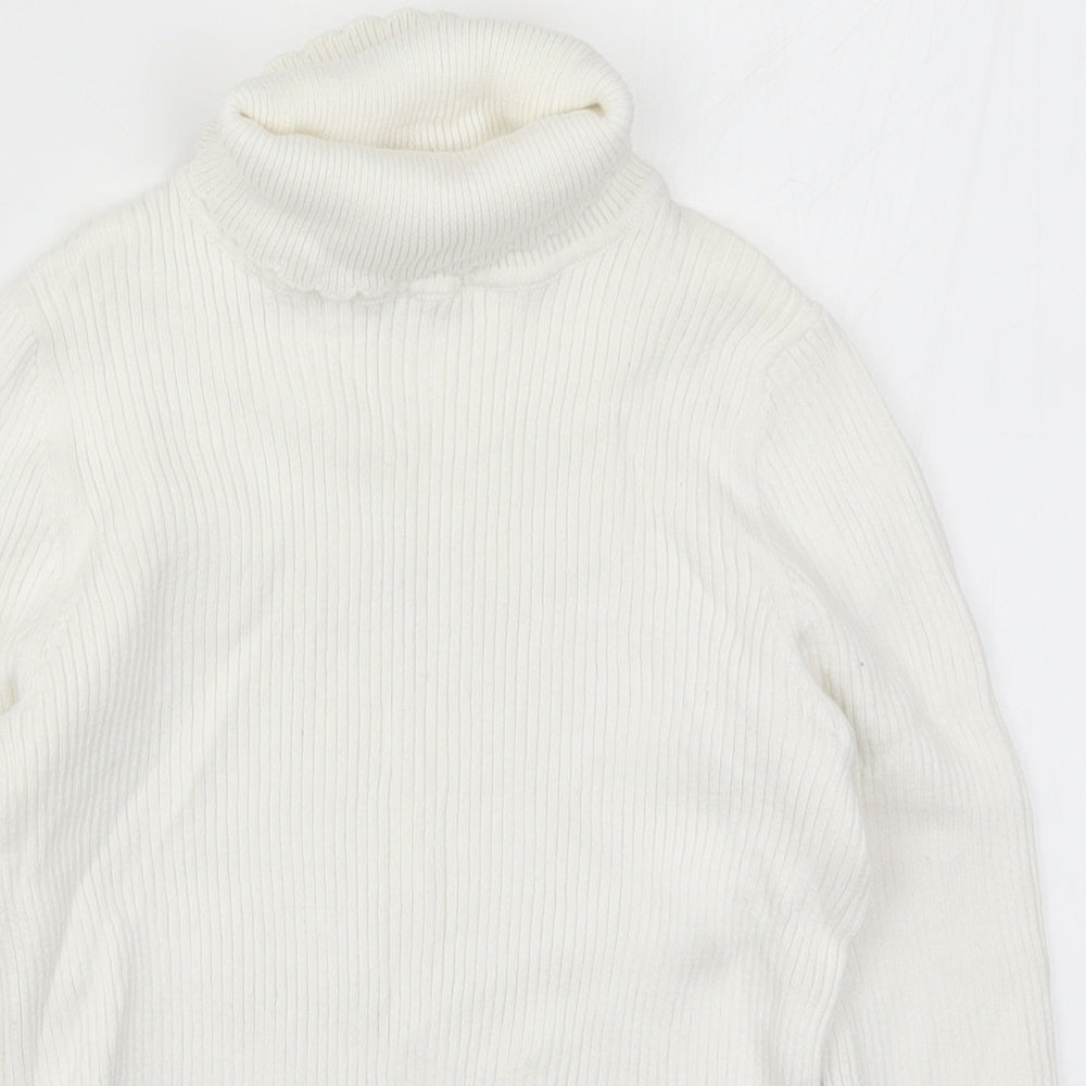 George Girls White   Pullover Jumper Size 7-8 Years