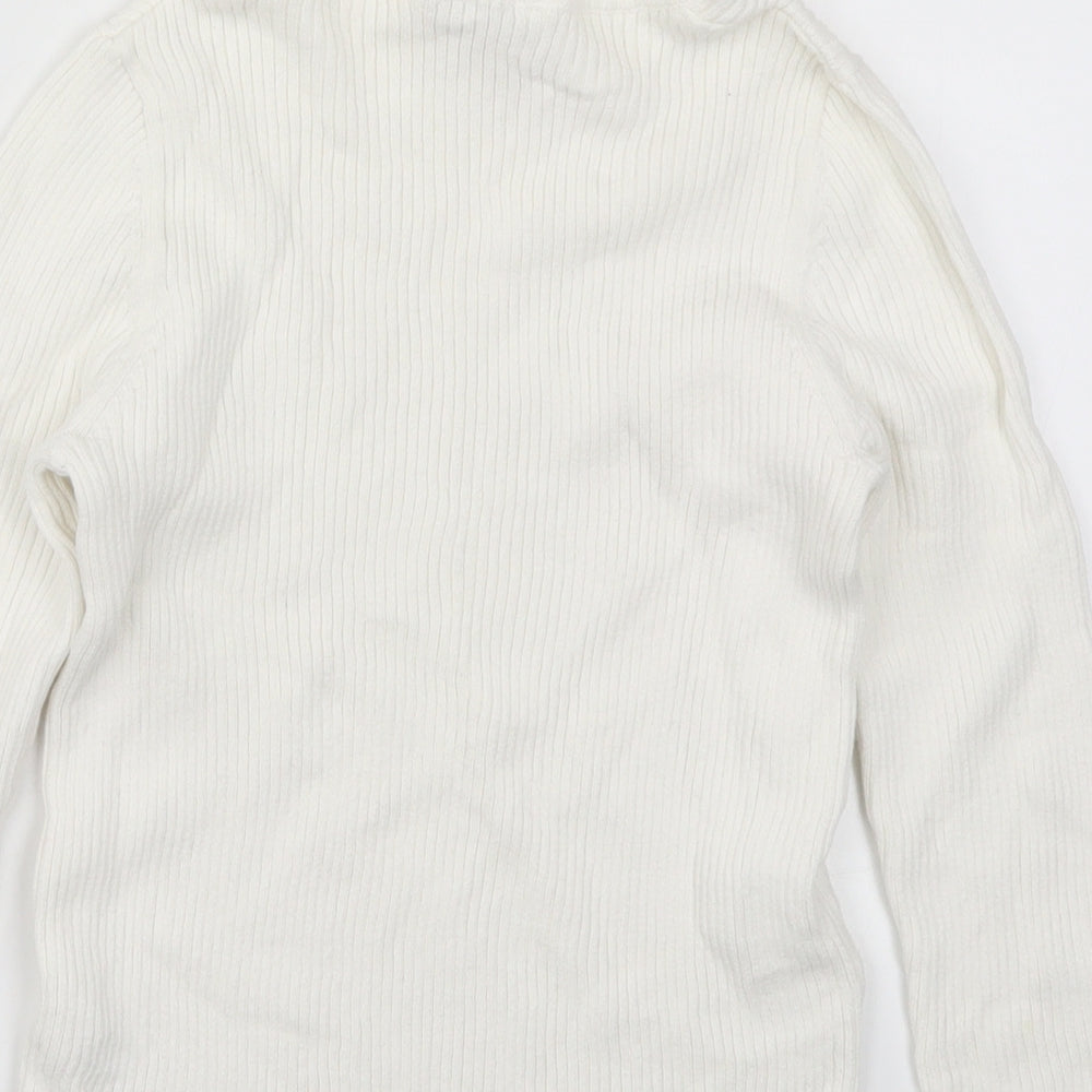 George Girls White   Pullover Jumper Size 7-8 Years