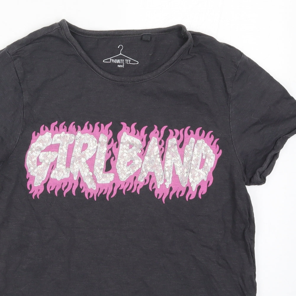 NEXT Girls Grey   Basic T-Shirt Size 14 Years  - Girl Band