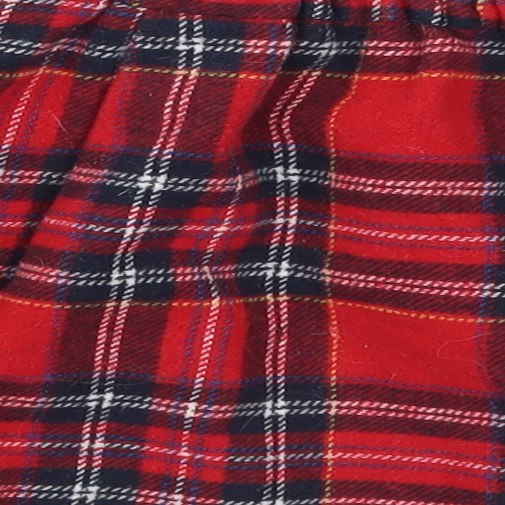 George Girls Red Check  Skater Skirt Size 6-7 Years