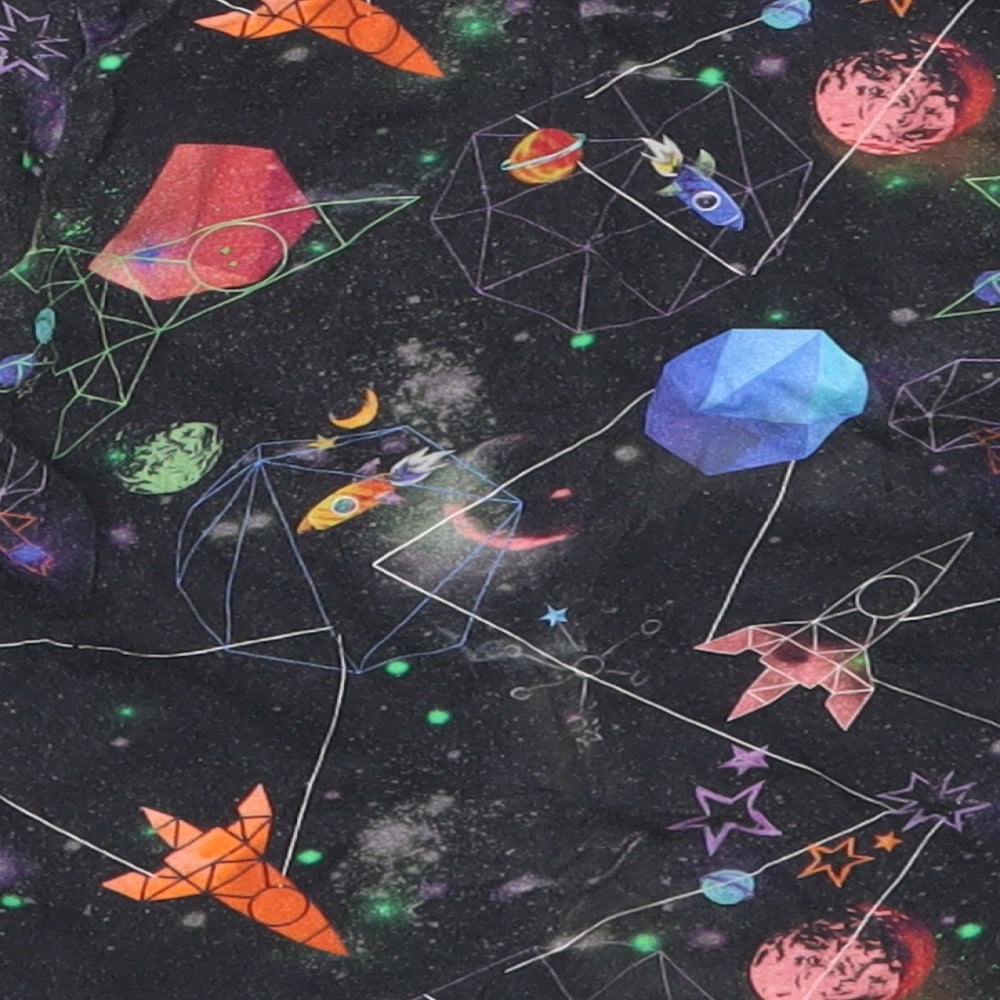 NEXT Boys Black Solid  Cami Pyjama Top Size 12-18 Months  - Galaxy Space Ships