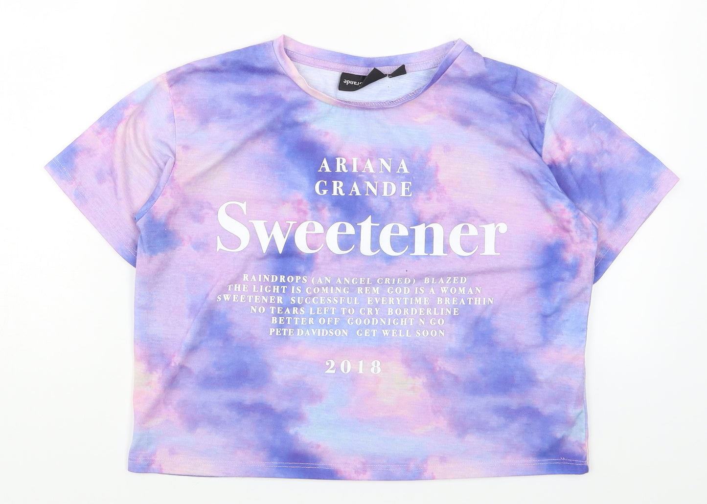 Primark Girls Purple   Basic T-Shirt Size 12-13 Years  - Ariana Grande Sweetener