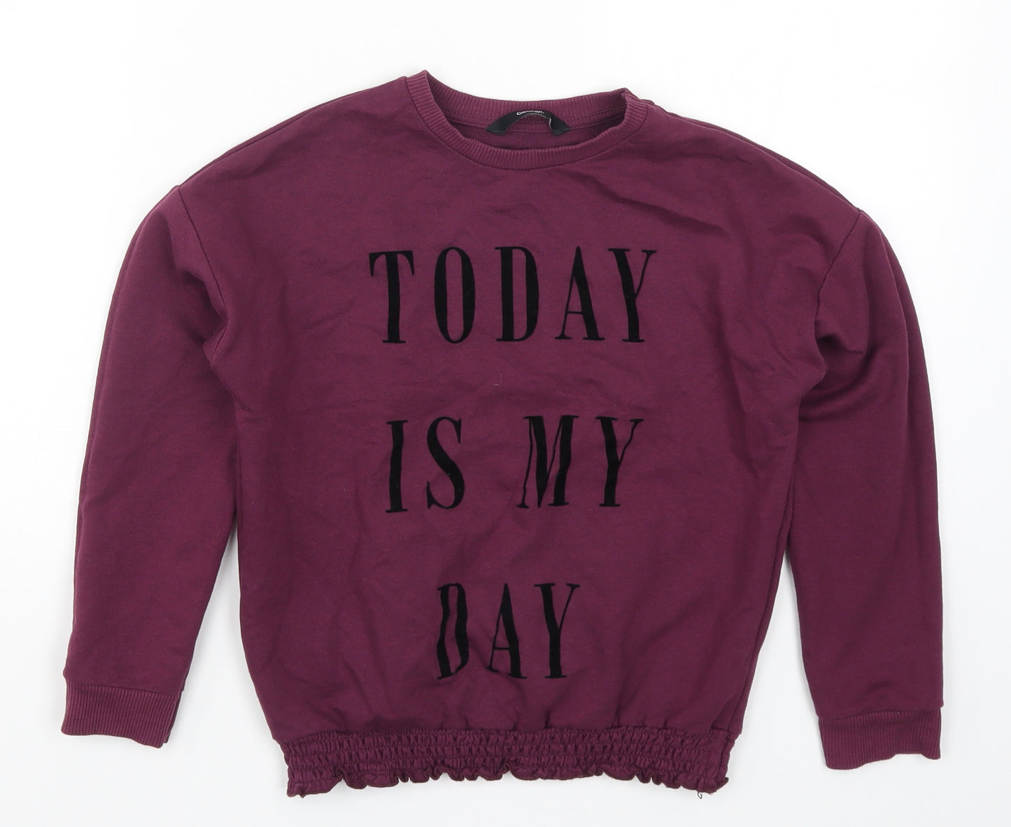 George Girls Purple   Pullover Hoodie Size 8-9 Years  - Today is my Day