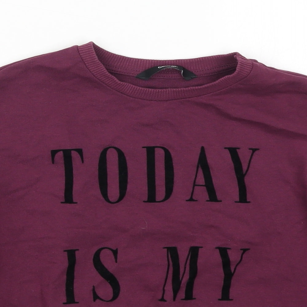 George Girls Purple   Pullover Hoodie Size 8-9 Years  - Today is my Day