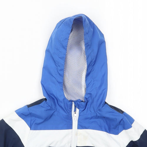 Matalan Boys Blue Striped  Basic Coat Coat Size 3-6 Months