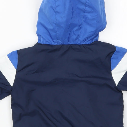 Matalan Boys Blue Striped  Basic Coat Coat Size 3-6 Months