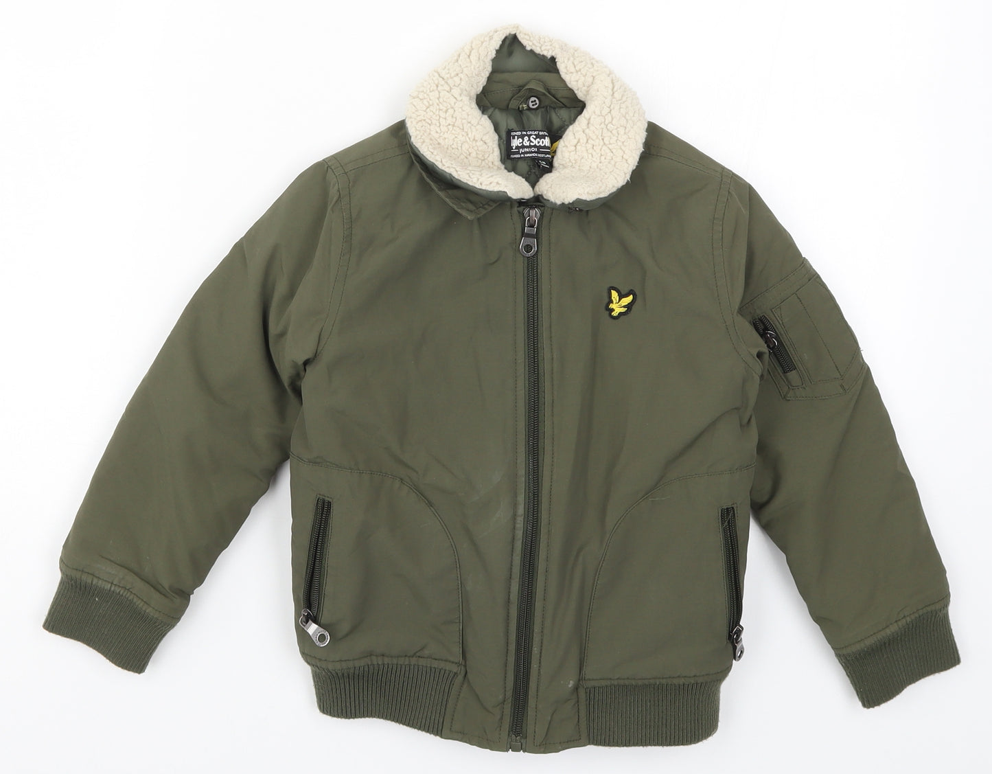 Lyle & Scott Boys Green   Basic Coat Coat Size 5-6 Years