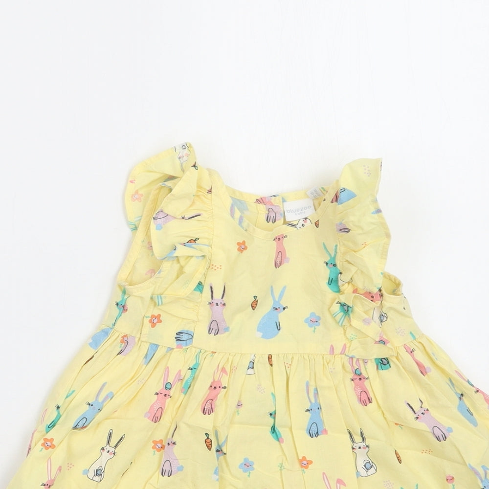 Blue Zoo Girls Yellow Geometric  A-Line  Size 12-18 Months