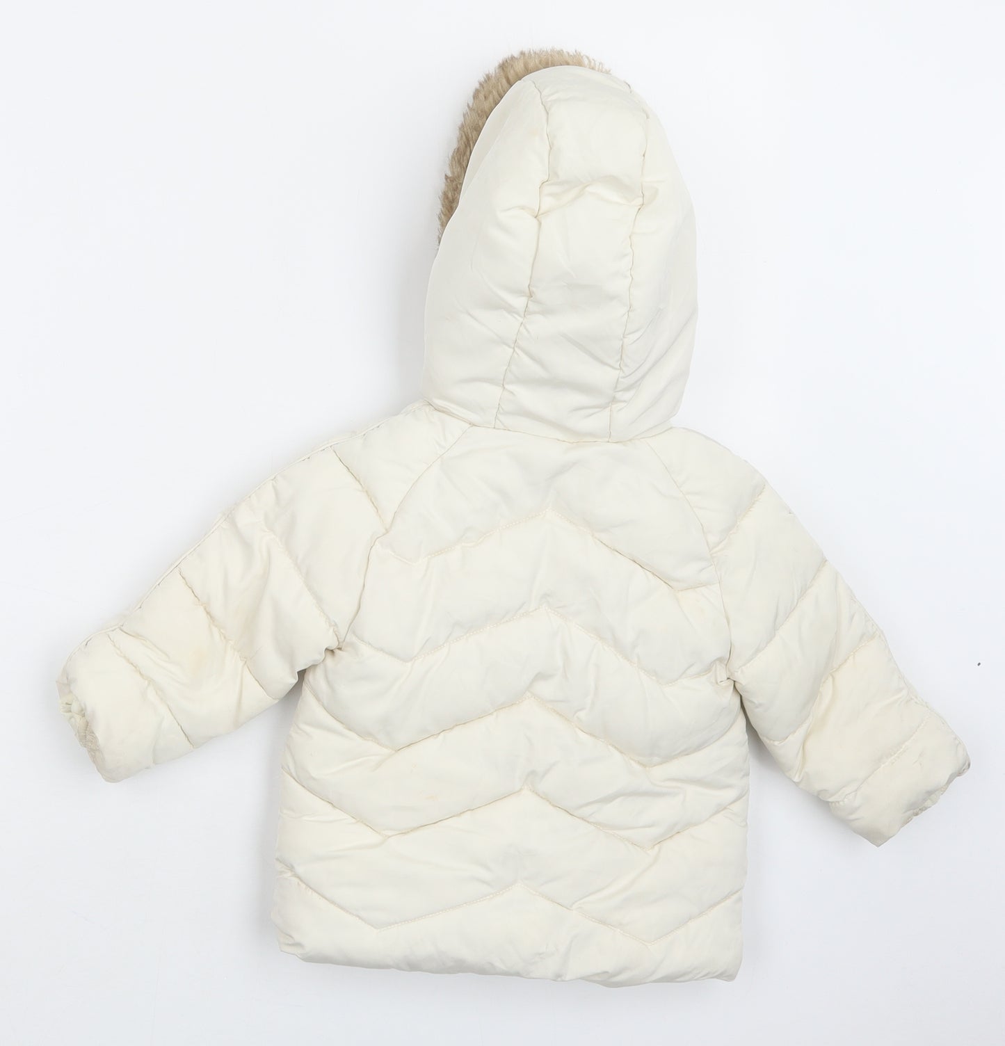F&F Girls White   Jacket Coat Size 12-18 Months