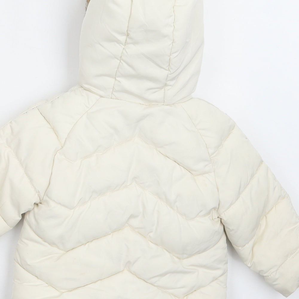 F&F Girls White   Jacket Coat Size 12-18 Months