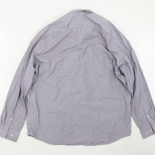 F&F Mens Purple    Button-Up Size 17