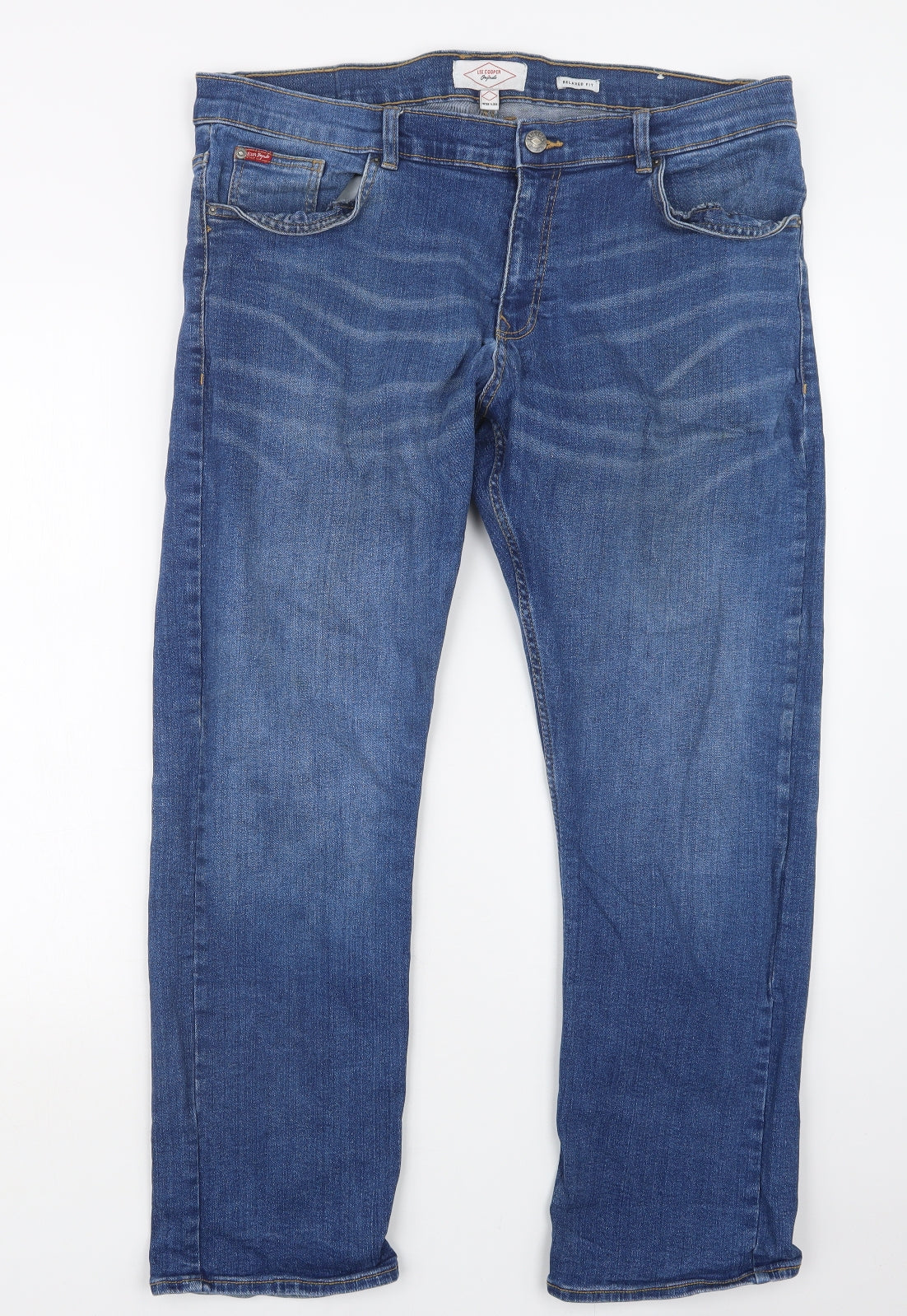 Lee Cooper Mens Blue  Denim Straight Jeans Size 37 in L29 in