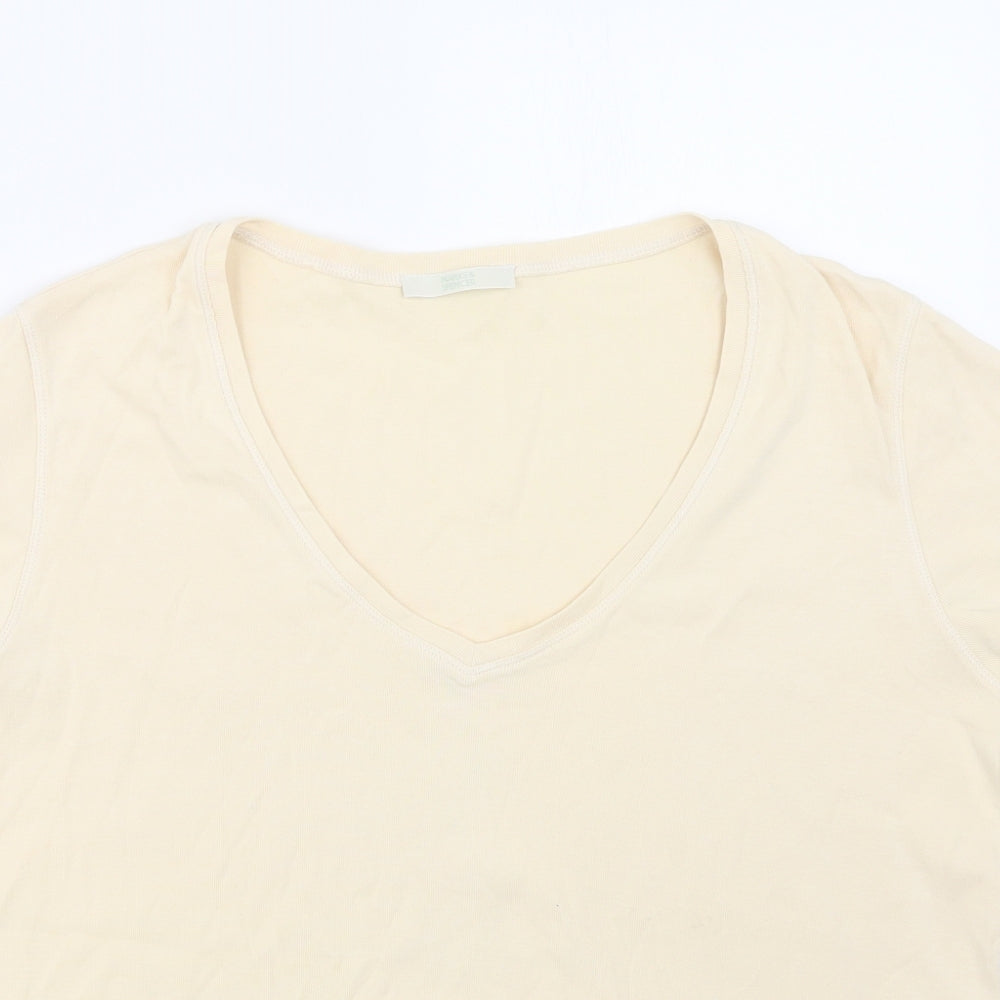 Marks and Spencer Womens Ivory   Basic T-Shirt Size 20