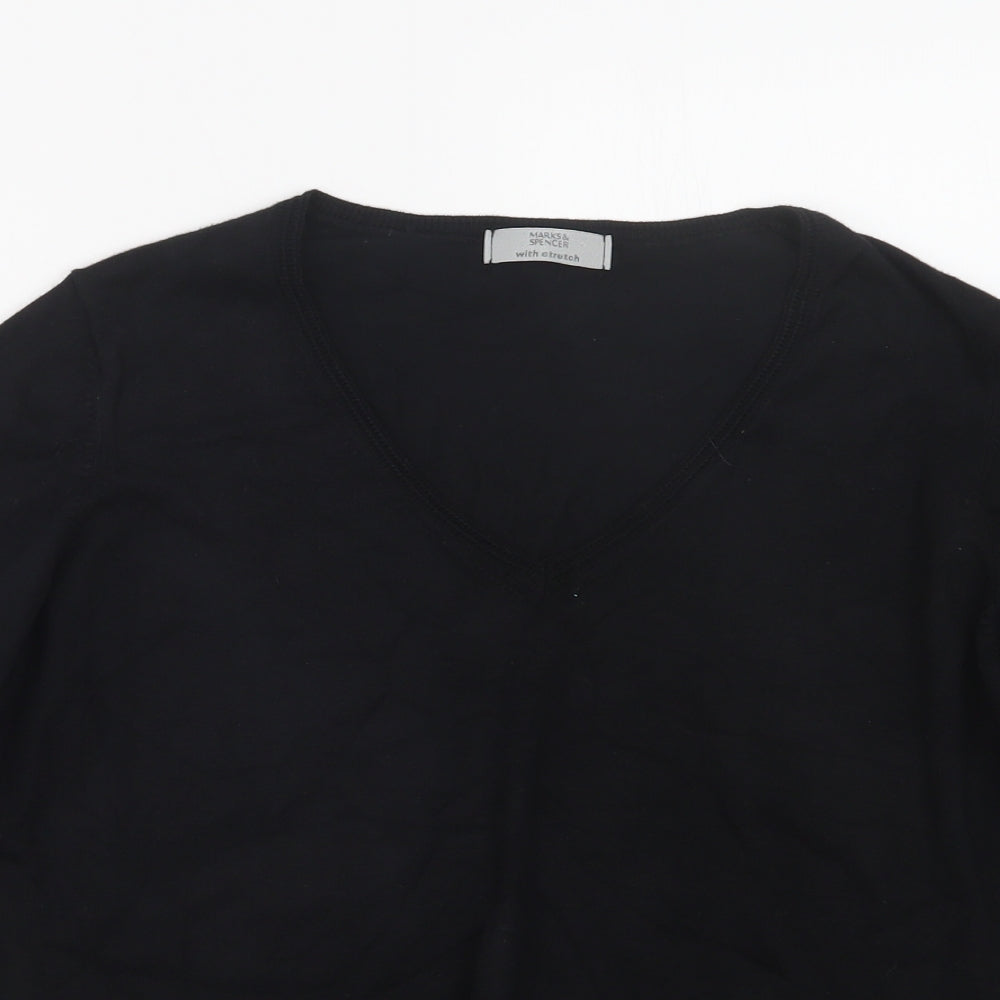 Marks and Spencer Womens Black  Knit Pullover Jumper Size 18