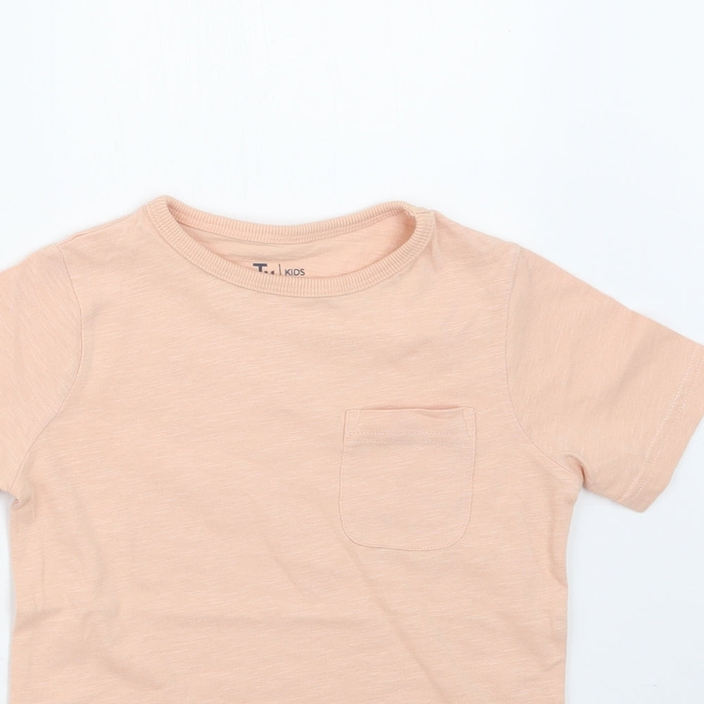 TU Boys Orange   Basic T-Shirt Size 3-4 Years