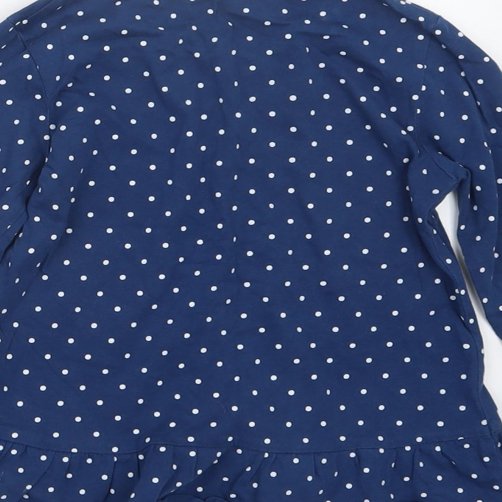 Nutmeg Girls Blue Polka Dot  Basic T-Shirt Size 5-6 Years