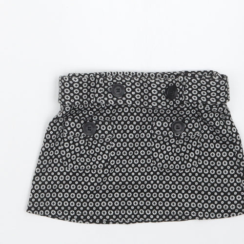 NEXT Girls Black Geometric  Straight & Pencil Skirt Size 6 Years