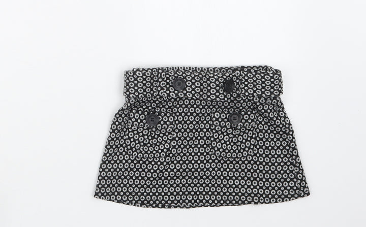 NEXT Girls Black Geometric  Straight & Pencil Skirt Size 6 Years