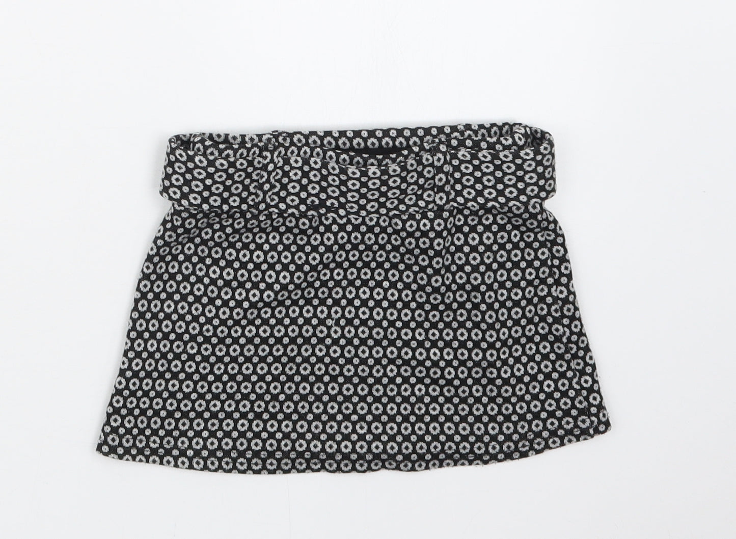 NEXT Girls Black Geometric  Straight & Pencil Skirt Size 6 Years