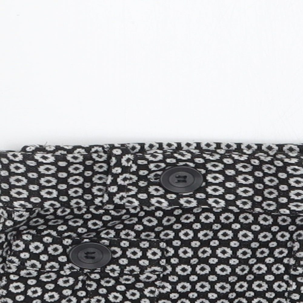 NEXT Girls Black Geometric  Straight & Pencil Skirt Size 6 Years