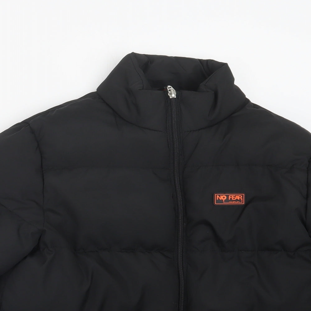 No Fear Boys Black   Puffer Jacket Jacket Size 7-8 Years