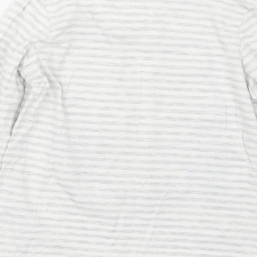 Marks and Spencer Girls Grey Striped  Basic T-Shirt Size 4-5 Years  - Hello Kitty