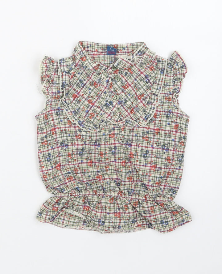 TU Girls Grey Geometric Basic T-Shirt Size 5 Years