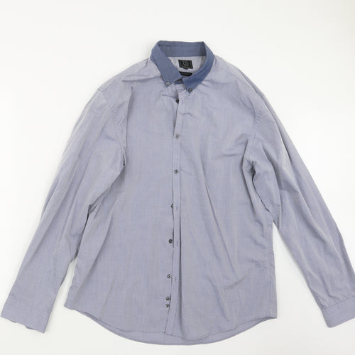 Taylor & Wright Mens Blue    Button-Up Size 17