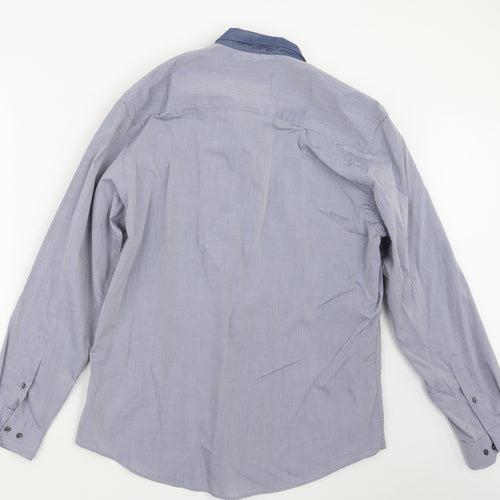 Taylor & Wright Mens Blue    Button-Up Size 17