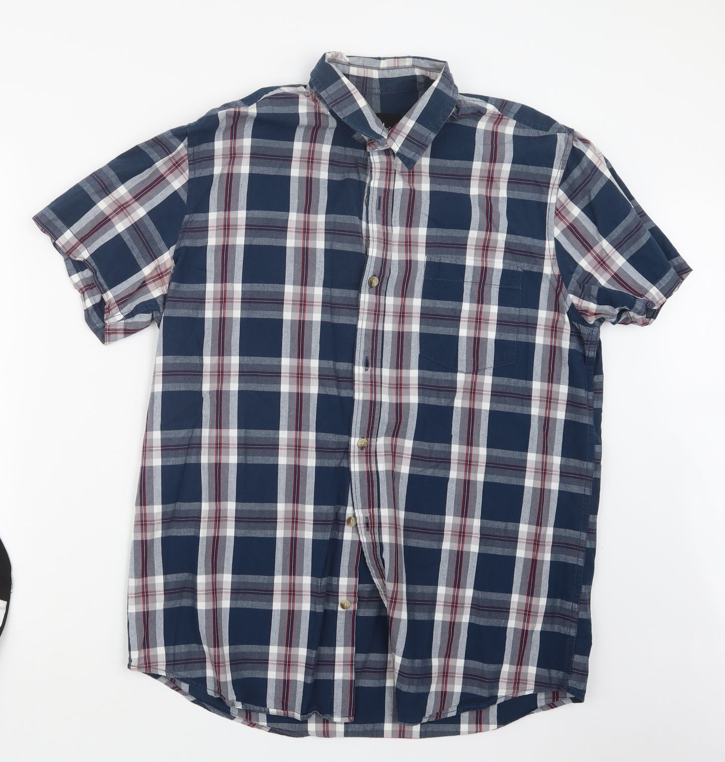 Cedar Wood State Mens Blue Check   Button-Up Size L