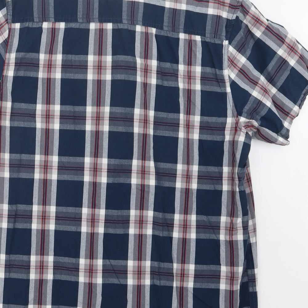 Cedar Wood State Mens Blue Check   Button-Up Size L