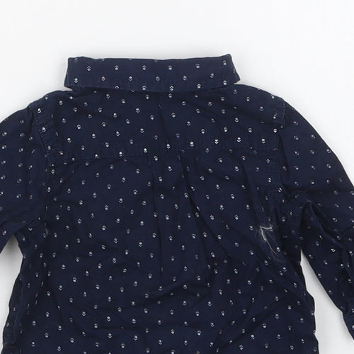 M&Co Boys Blue   Basic Button-Up Size 0-3 Months