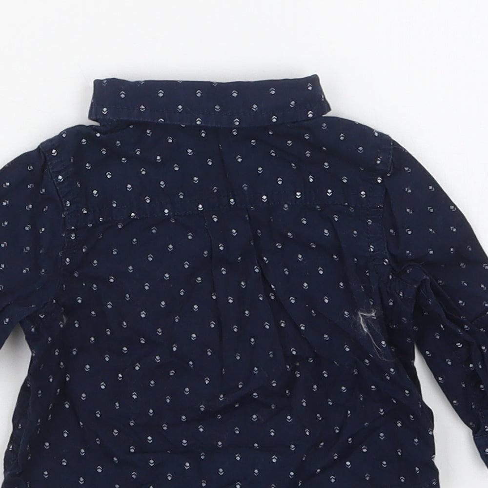 M&Co Boys Blue   Basic Button-Up Size 0-3 Months