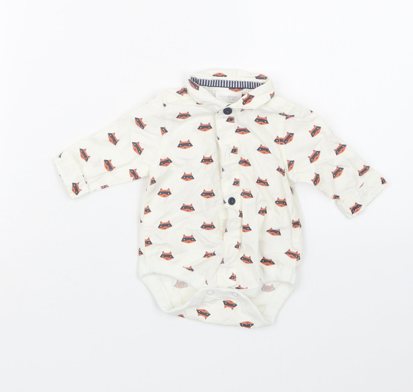 NEXT Boys White Geometric  Babygrow One-Piece Size Newborn