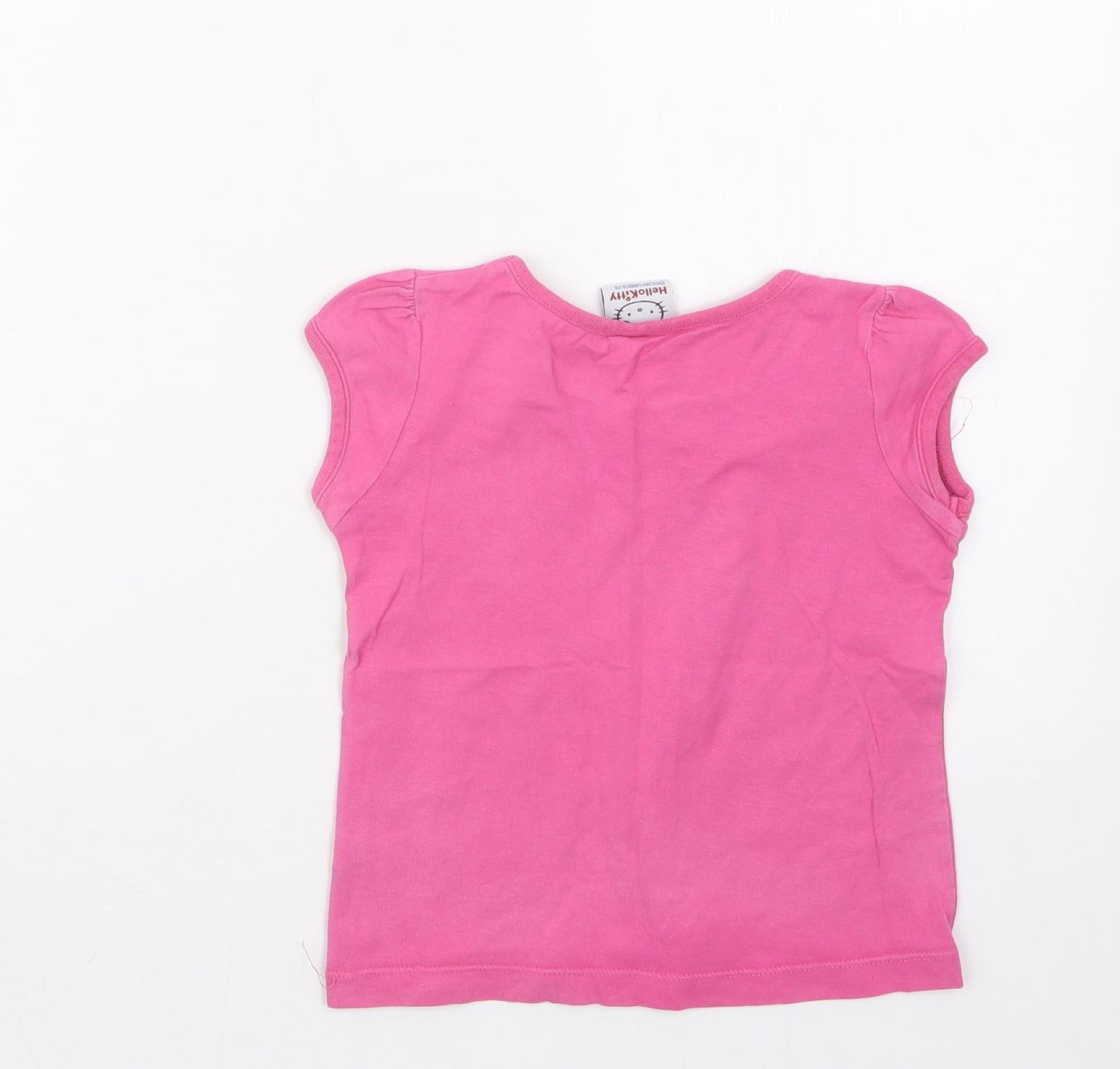 George Girls Pink   Basic T-Shirt Size 4-5 Years  - Hello Kitty
