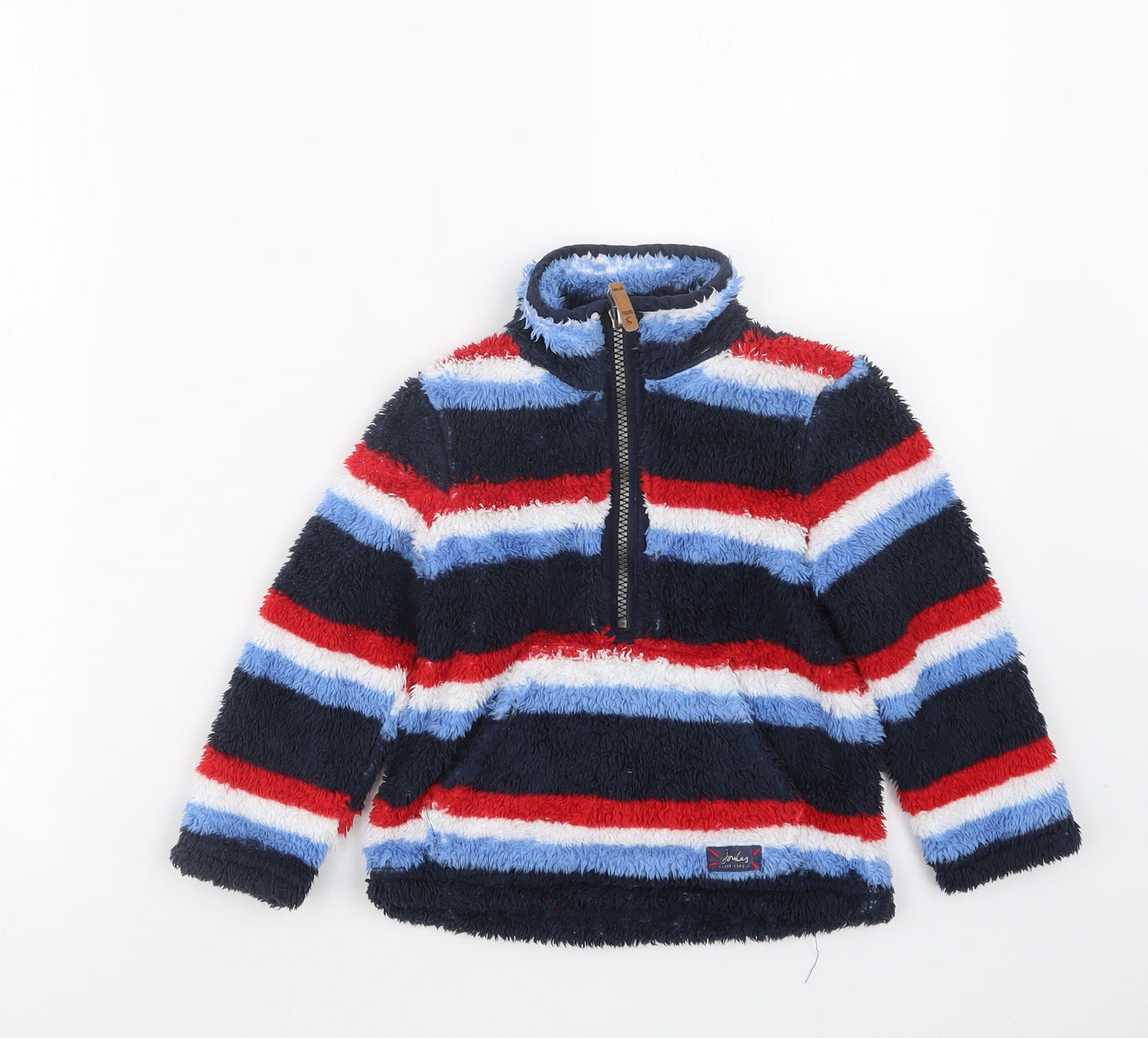 Joules Boys Blue Striped  Pullover Sweatshirt Size 2 Years