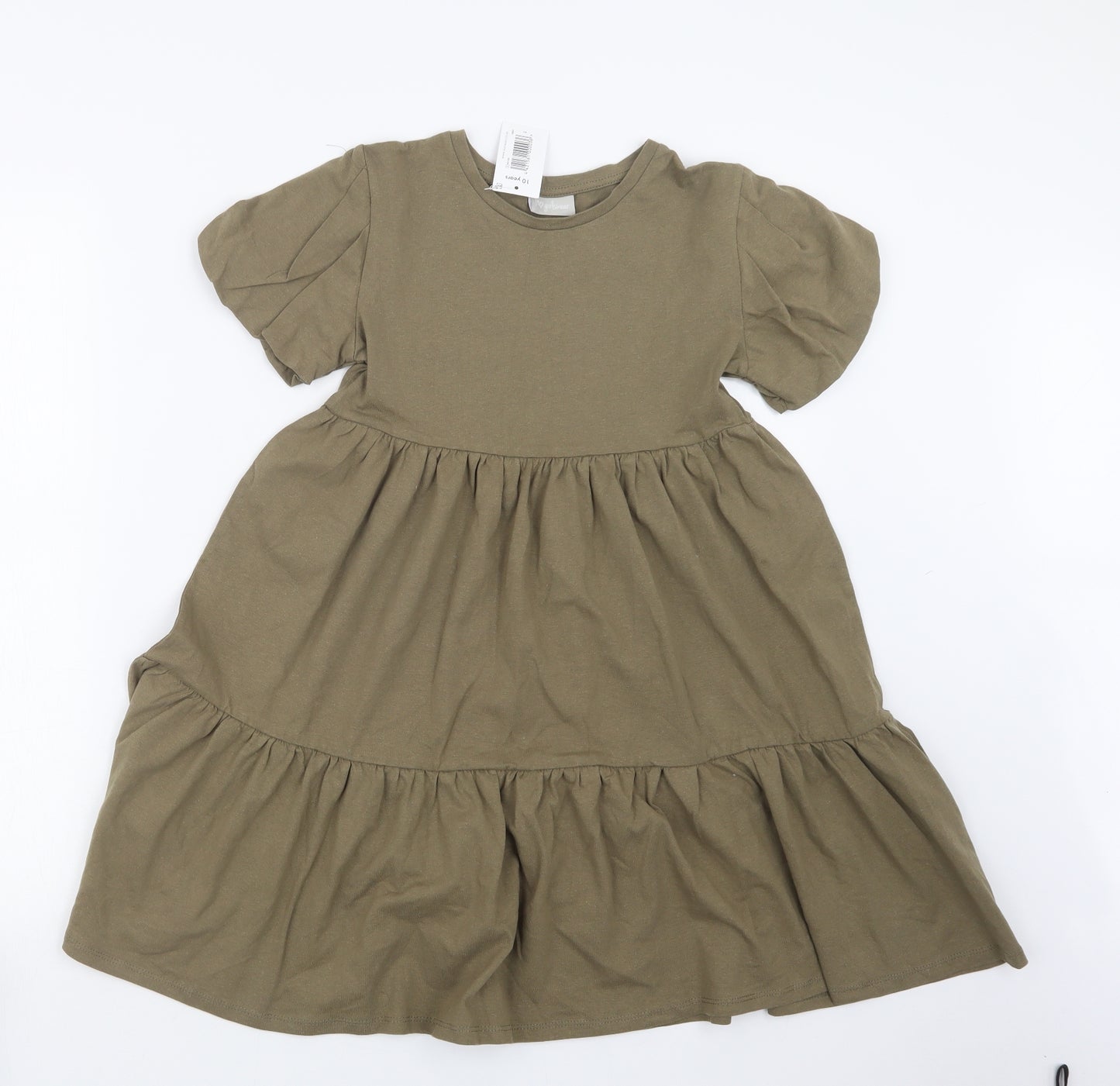 Matalan Girls Green   T-Shirt Dress  Size 10 Years