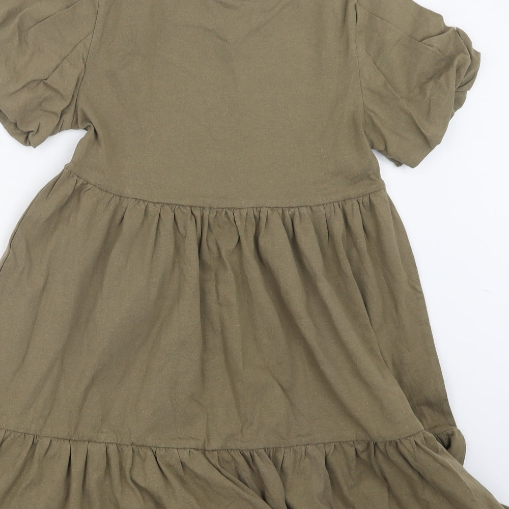 Matalan Girls Green   T-Shirt Dress  Size 10 Years
