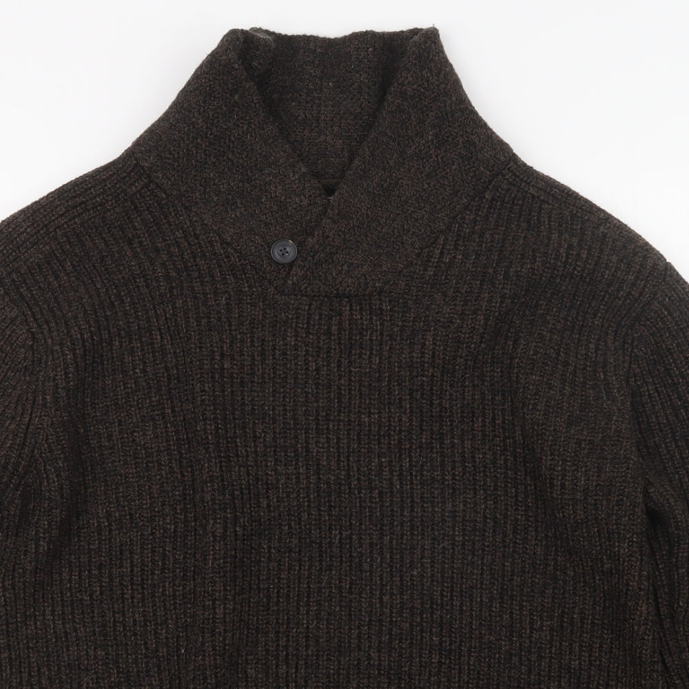 NEXT Mens Brown  Knit Pullover Jumper Size 2XL