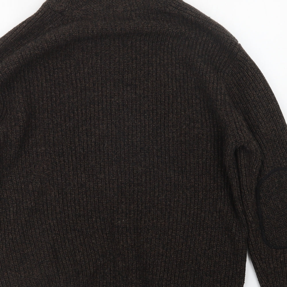 NEXT Mens Brown  Knit Pullover Jumper Size 2XL