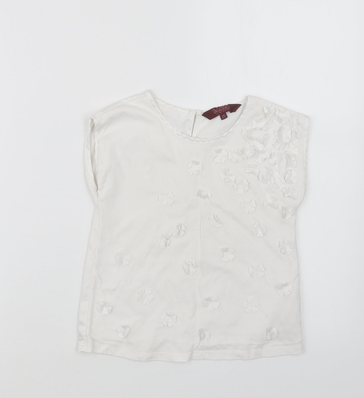 Ted Baker Girls White   Basic T-Shirt Size 4-5 Years