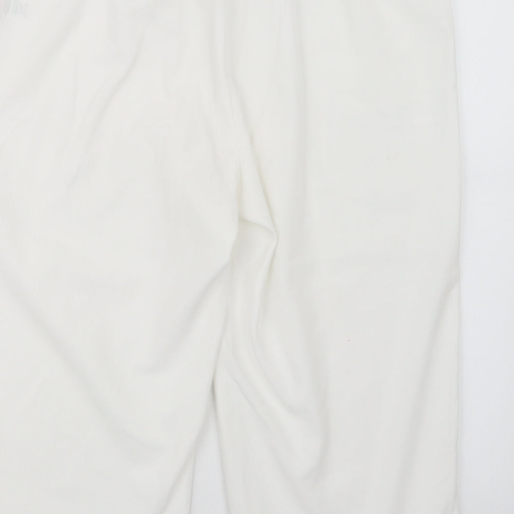 Papaya Womens White   Cropped Trousers Size 14
