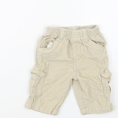 Adams Kids Boys Beige   Cargo Trousers Size 3-6 Months