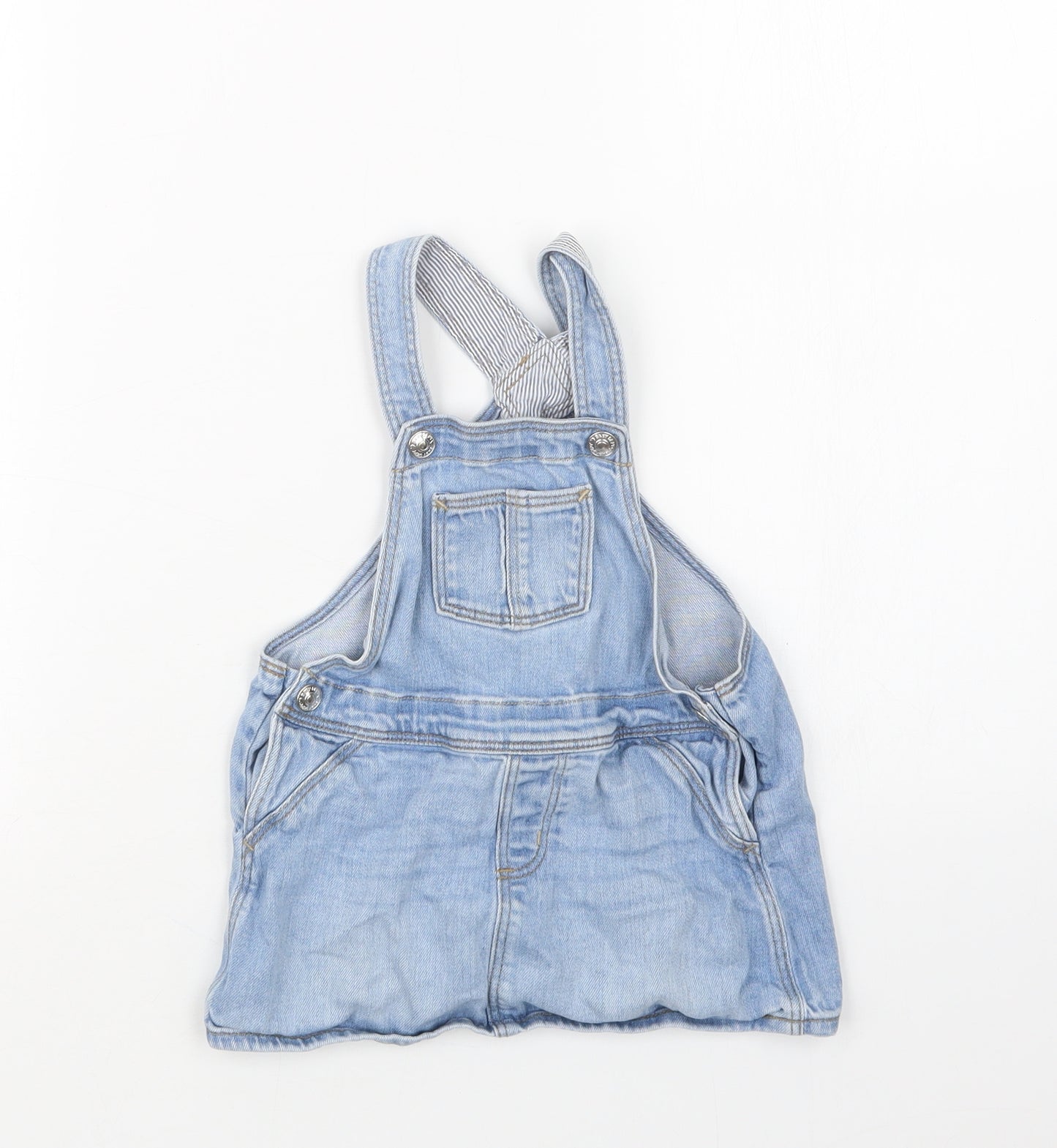 H&M Girls Blue  Denim Pinafore/Dungaree Dress  Size 18 Months