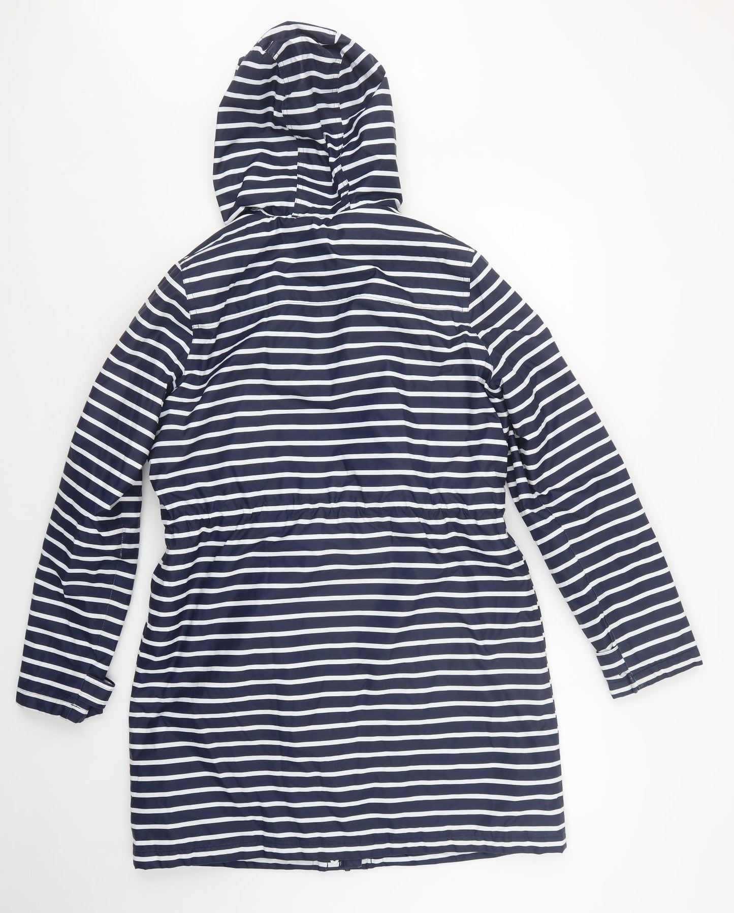 George Womens Blue Striped  Jacket Coat Size 14