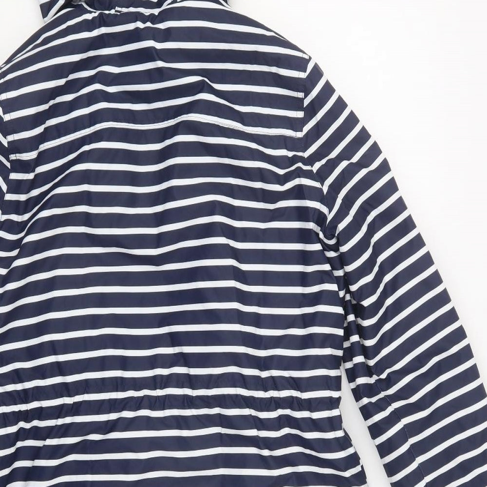 George Womens Blue Striped  Jacket Coat Size 14