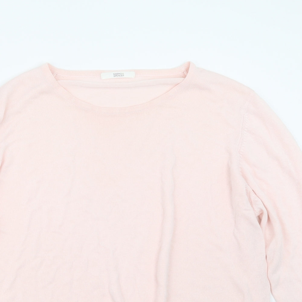 Marks and Spencer Womens Pink  Knit Pullover Jumper Size 22