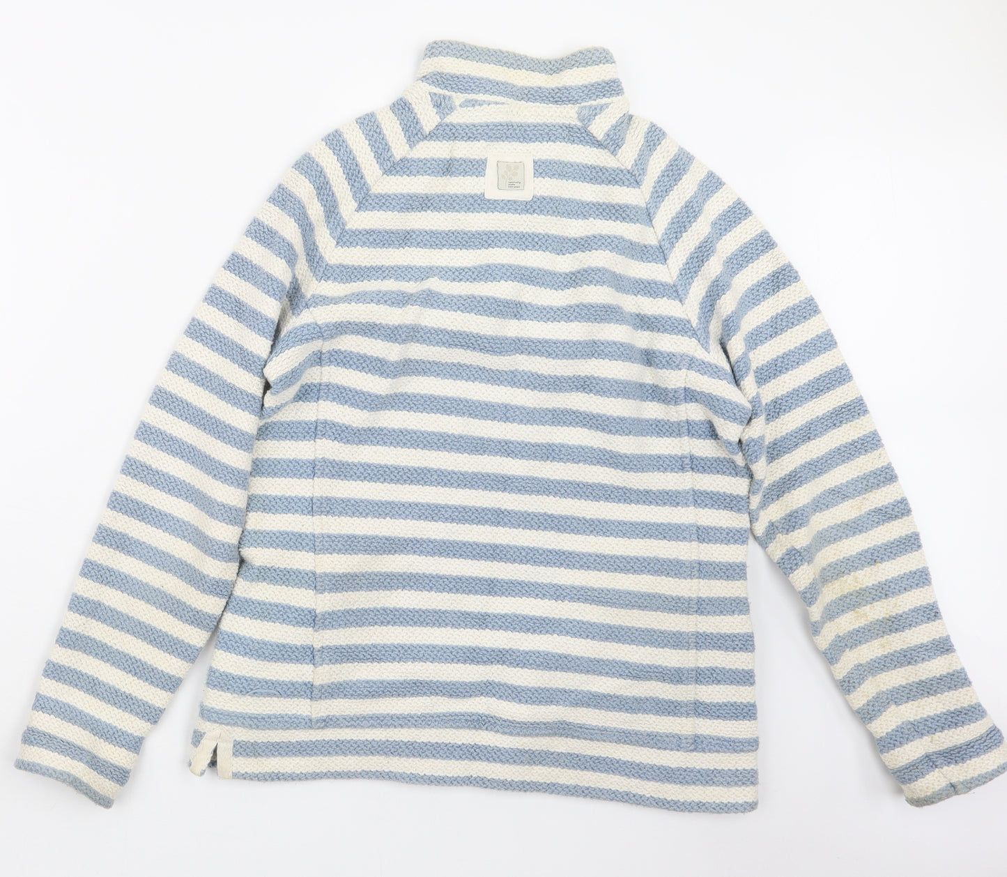 Weird Fish Womens Blue  Knit Pullover Sweatshirt Size 14