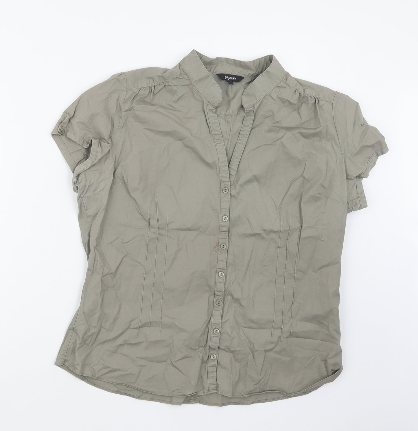 Papaya Womens Green   Basic Button-Up Size 18