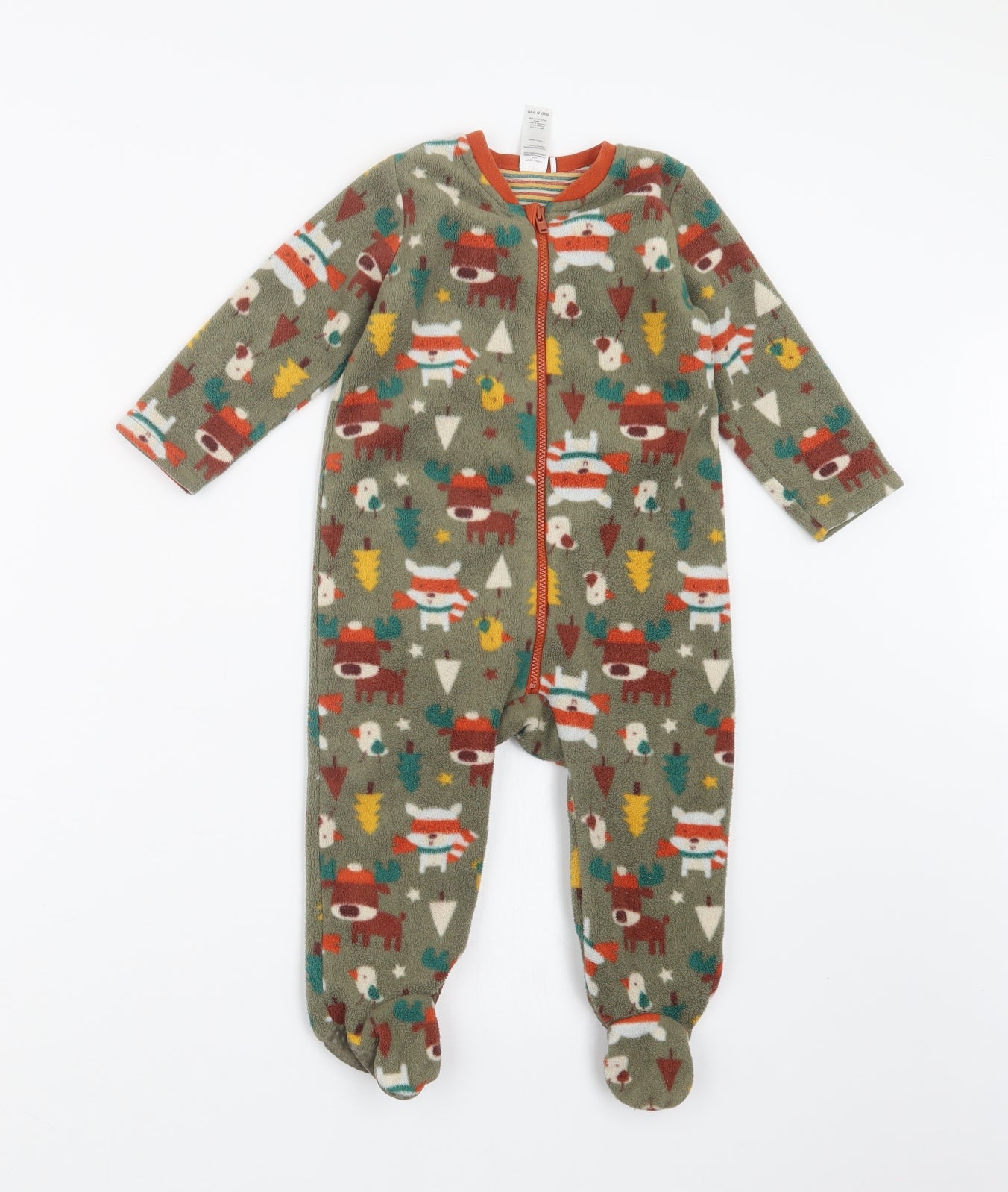 TU Boys Brown Geometric  Babydoll One Piece Size 9-12 Months